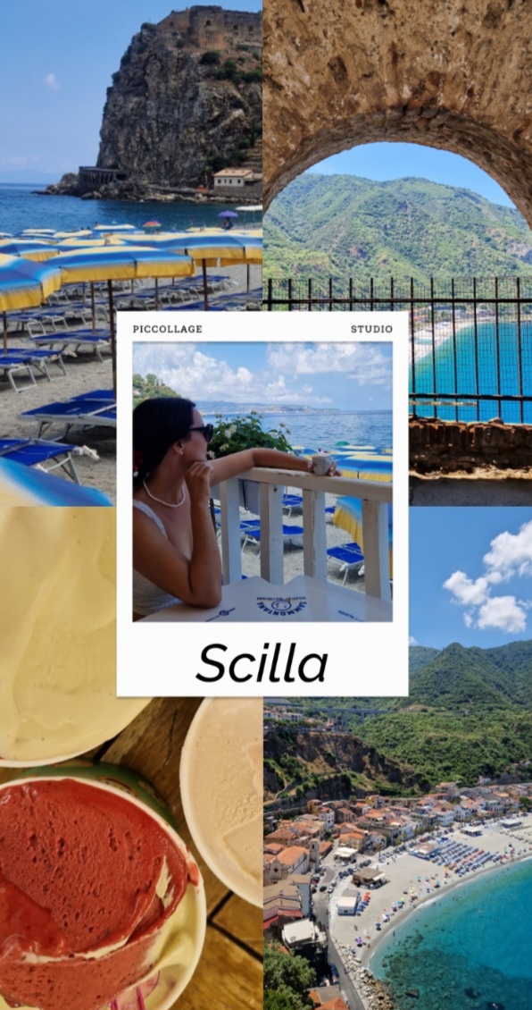 Plaza u Scilli i pogled na Mesinski prolaz